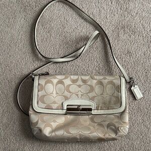 Coach Beige and Cream Crossbody Bag